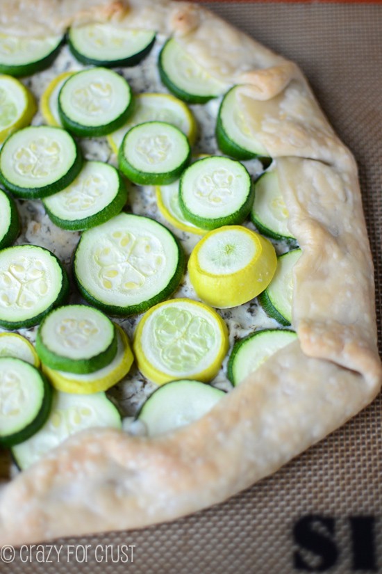 Zucchini Tart on a silpat