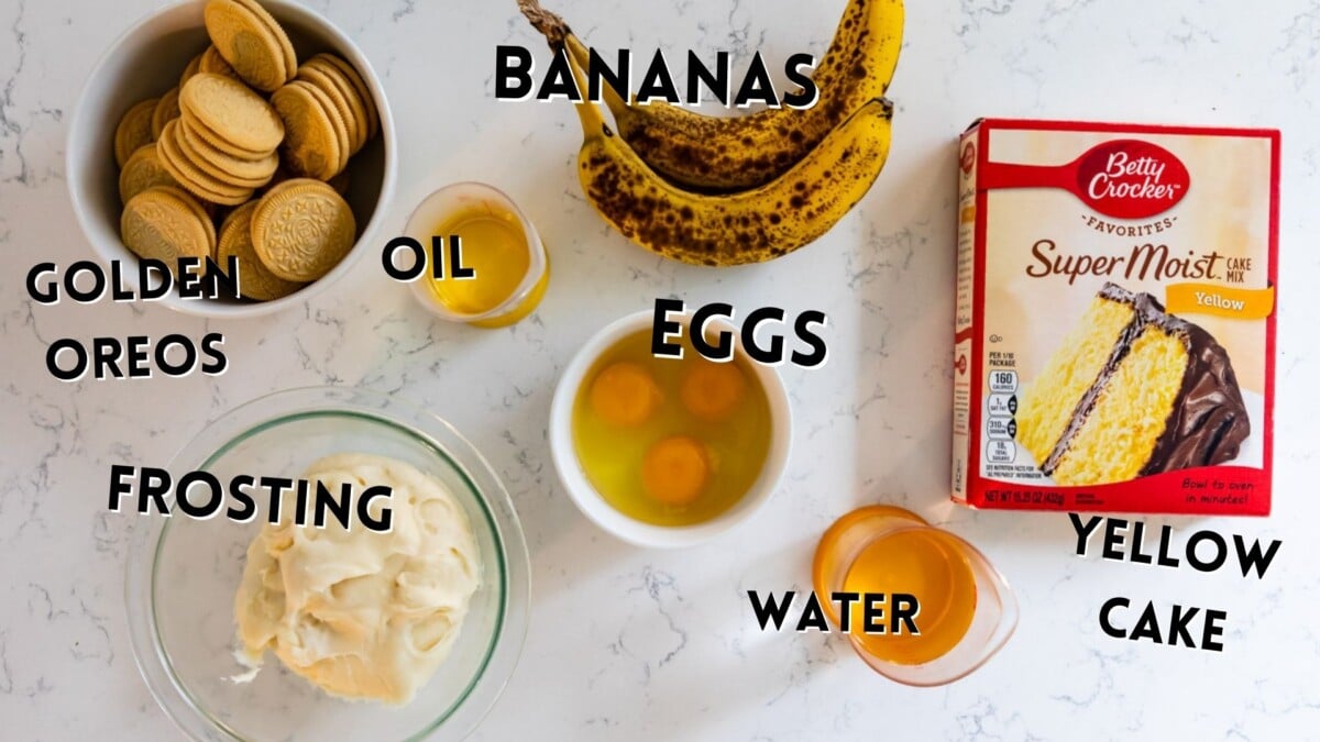 banana oreo cupcake ingredients.