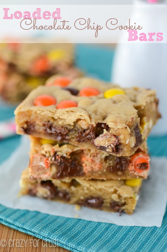 loaded chocolate chip cookie bars