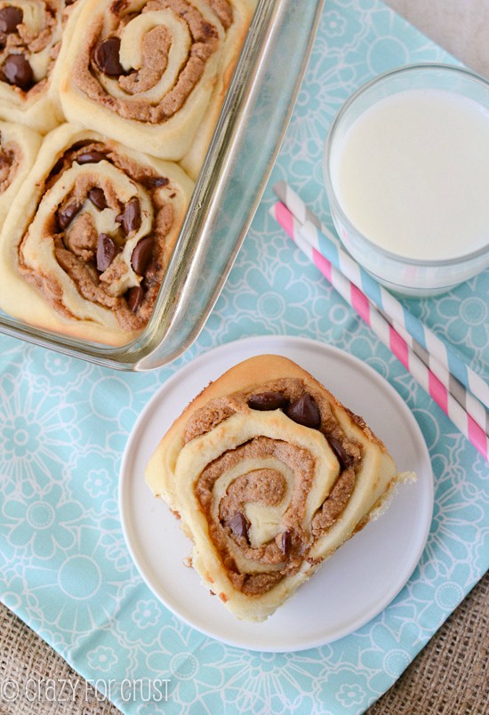 Peanut Butter Cinnamon Rolls Crazy for Crust