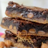 caramel brownie peanut butter cookie bars