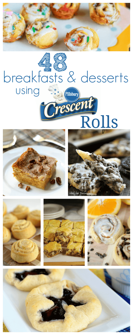 Pic collage of Crescent Roll Ideas with title