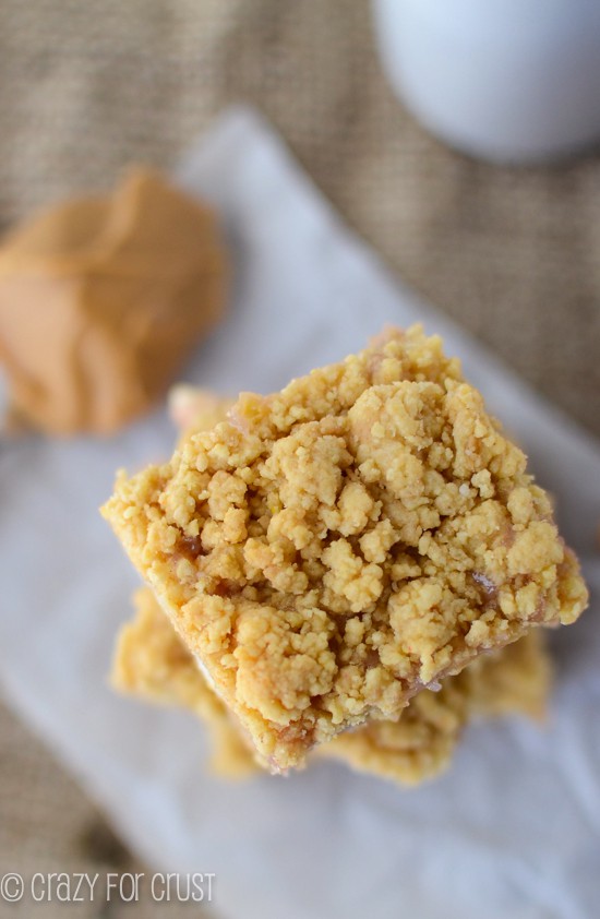 Peanut Butter and Jelly Gooey Bars Crazy for Crust
