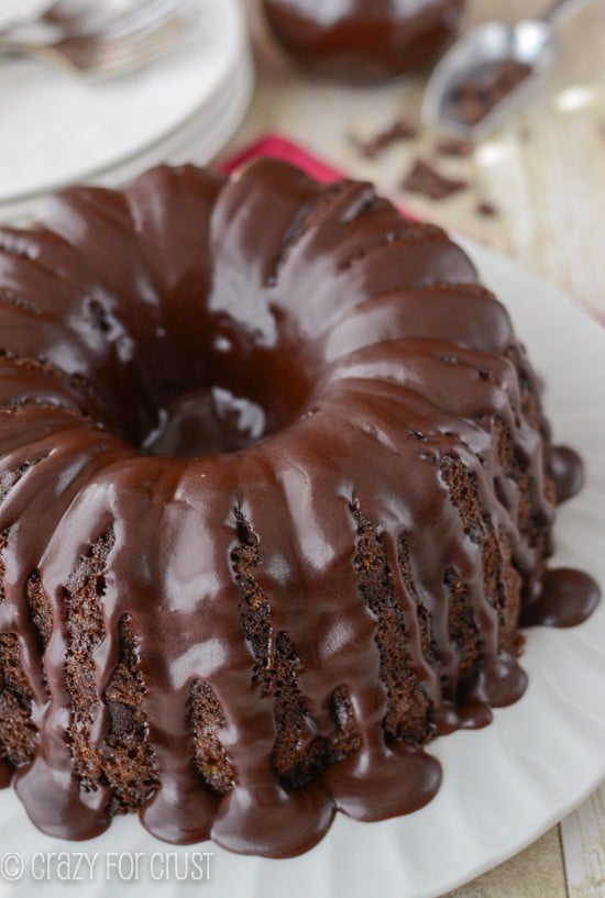 Triple chocolate bundt cake.