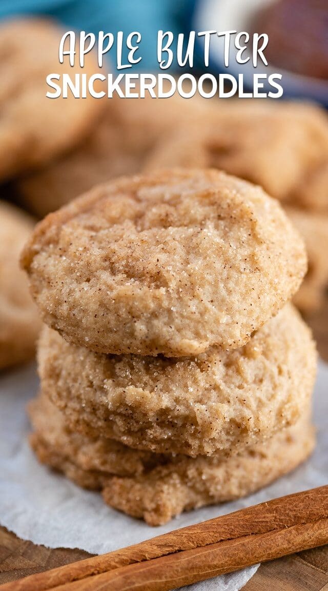 stack of apple butter snickerdoodles
