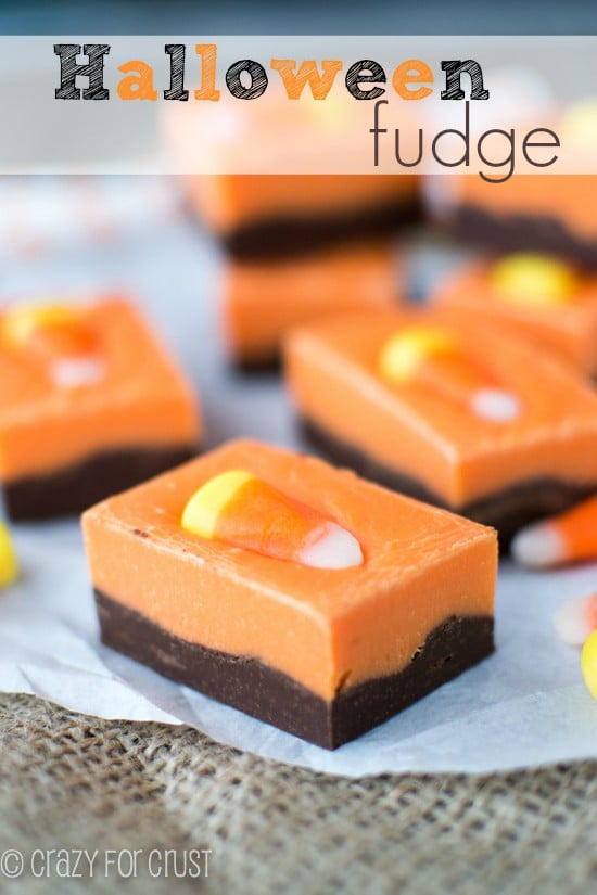 Halloween Fudge - perfect for a class treat! | crazyforcrust.com | #halloween