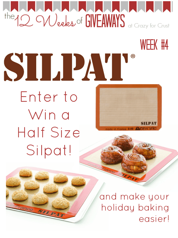 Silpat Giveaway at www.crazyforcrust.com