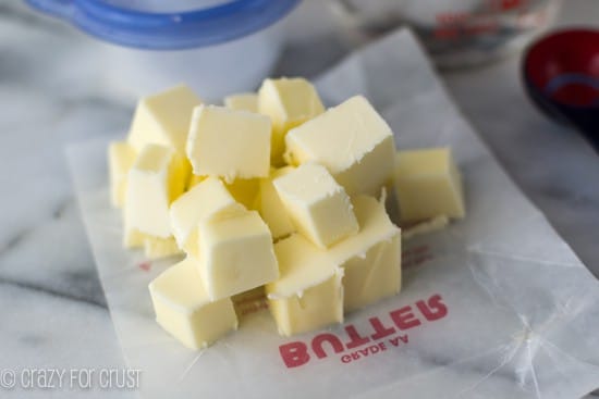 cubes of butter