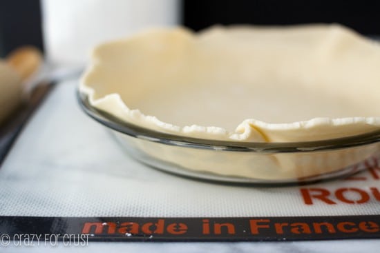 All Butter Pie Crust in a pie dish