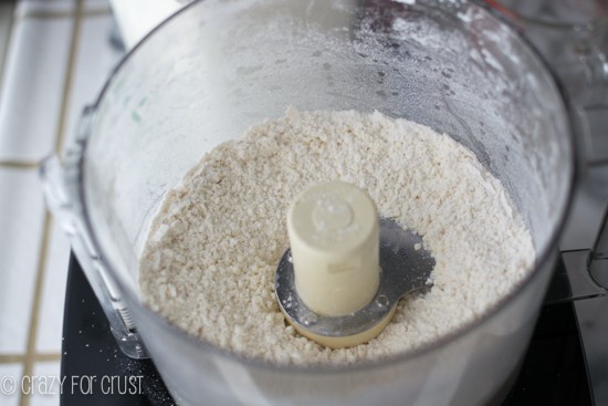 All Butter Pie Crust mixture, in a food processor