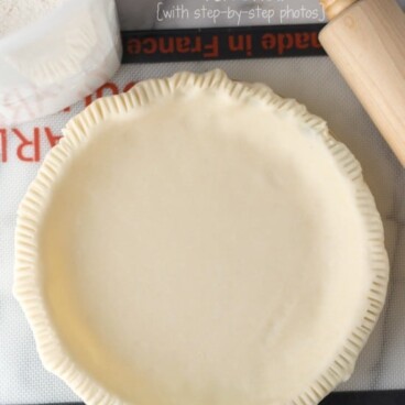 overhead shot of all butter pie crust