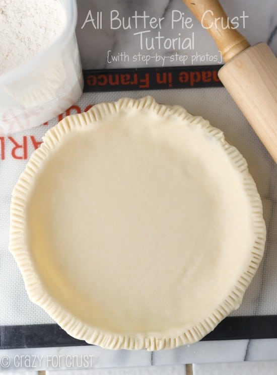 overhead shot of all butter pie crust