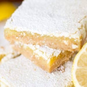 stack of white chocolate lemon bars