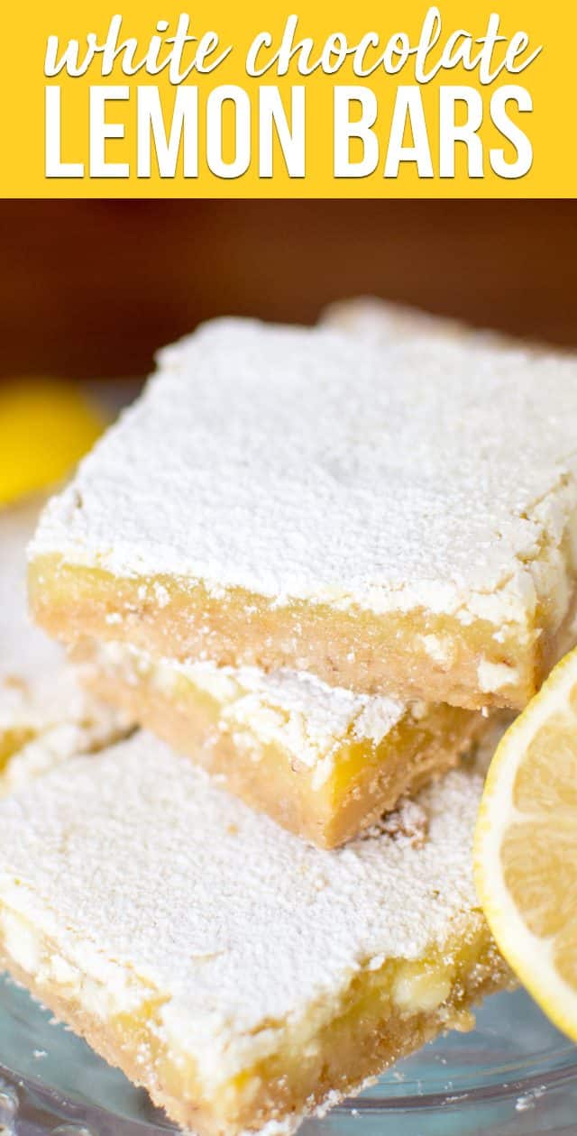 stack of white chocolate lemon bars