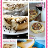 Pic collage of many cinnamon roll recipes with title