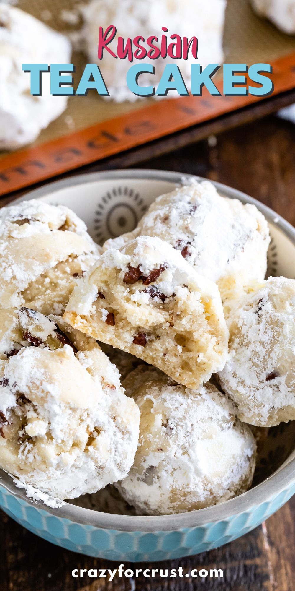 cookies in a bowl with one cut in half