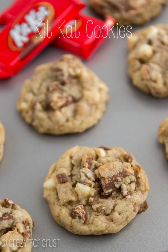 stack of cookies on teal board