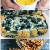 collage showing 4 skinny breakfast ideas