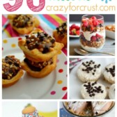 Pic collage of 90 skinny desserts with title
