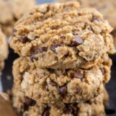 stack of peanut butter breakfast cookies