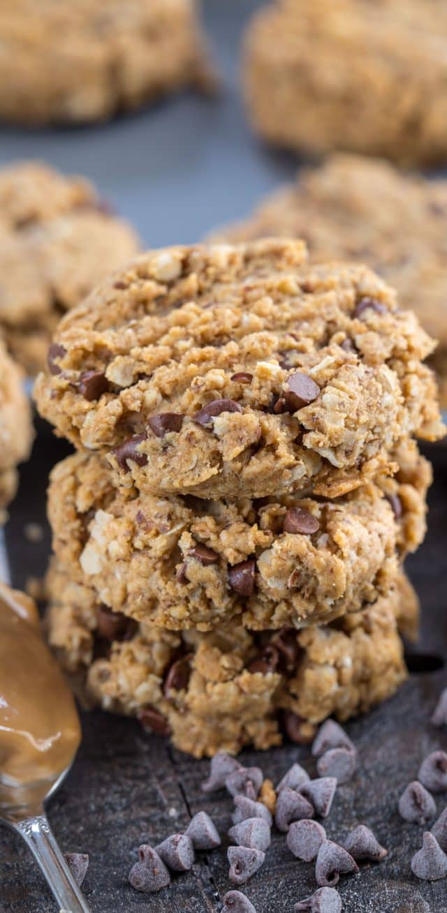 stack of peanut butter breakfast cookies