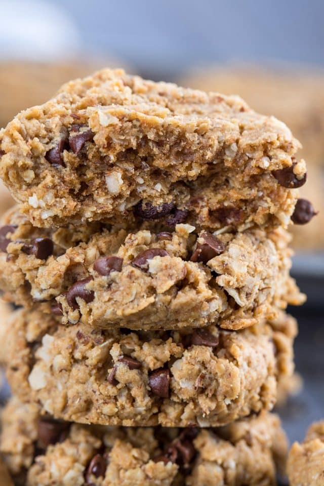 Peanut Butter Breakfast Cookies stack