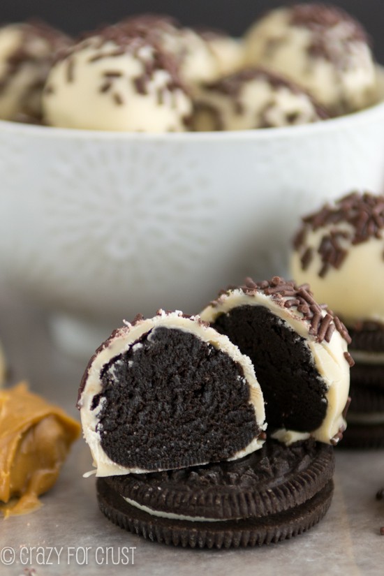 Peanut Butter Covered Oreo Truffles - Crazy for Crust
