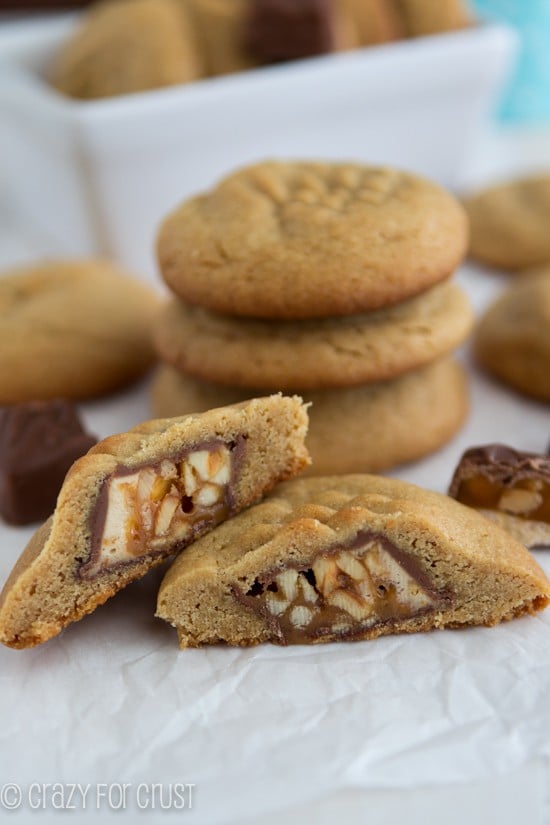 Snickers Stuffed Peanut Butter Cookies (5 of 6)