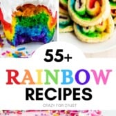 COLLAGE of rainbow recipes photos