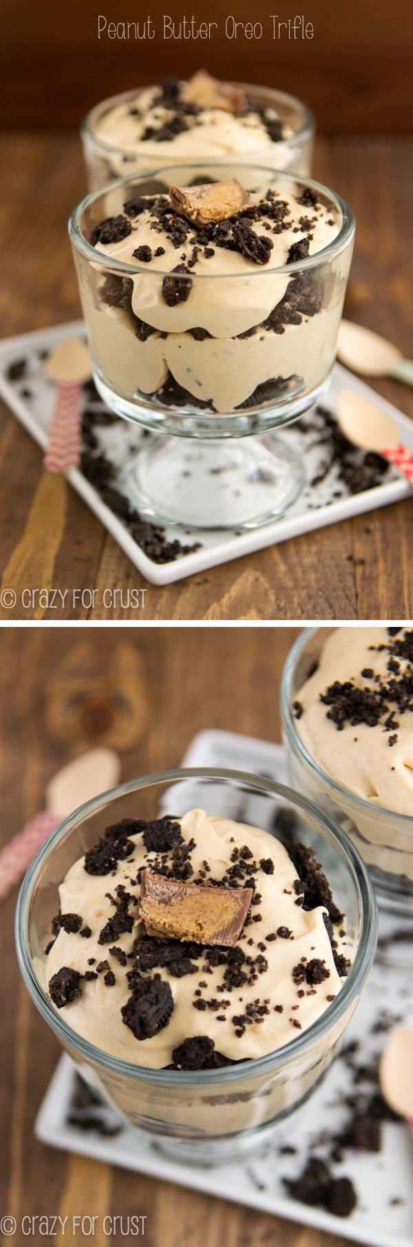 This Peanut Butter Oreo Trifle is rich, indulgent, and one of the best desserts ever!