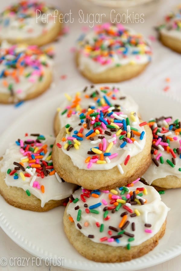 These are the perfect sugar cookies! No rolling and no chilling of the dough!