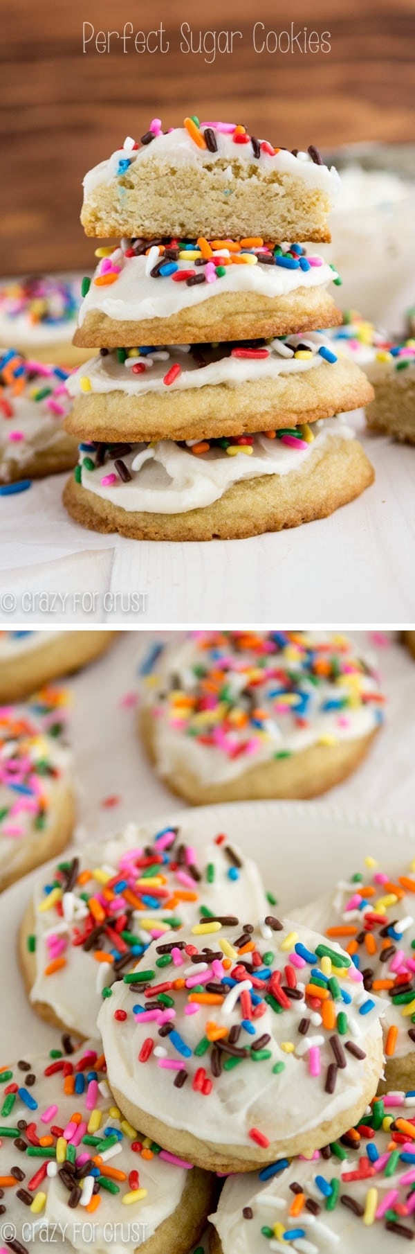 These are the perfect sugar cookies! No rolling and no chilling of the dough!