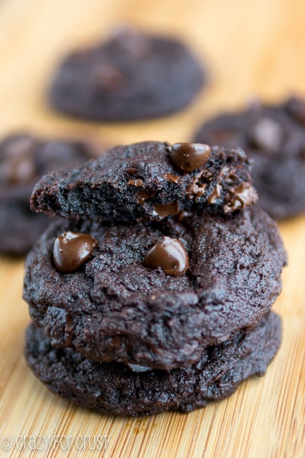 Triple Dark Chocolate Pudding Cookies Crazy For Crust
