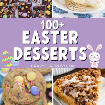 collage of easter desserts