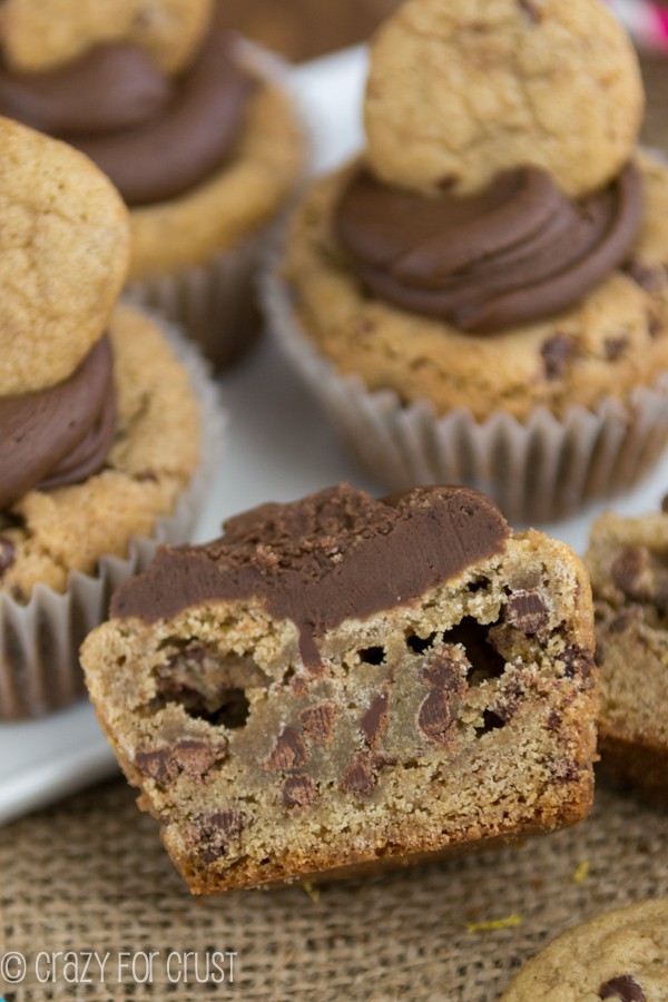 Chocolate Chip Cookie Cupcakes and the BEST chocolate frosting ever! Plus a tutorial on how to brown butter!