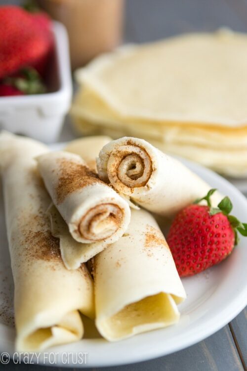 Cinnamon Sugar Pancake Rolls Crazy for Crust