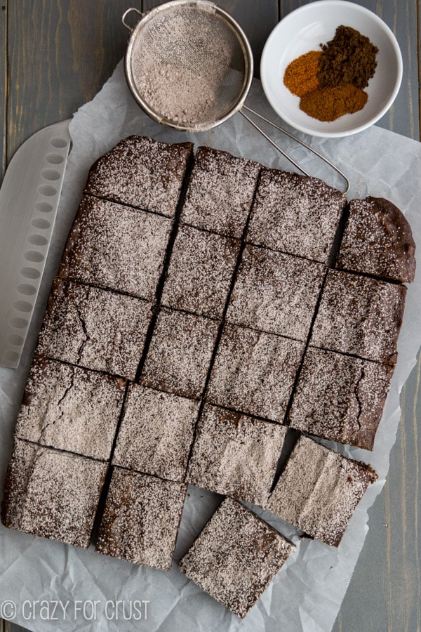 Mexican Brownies: super rich and fudgy with a little spicy kick!