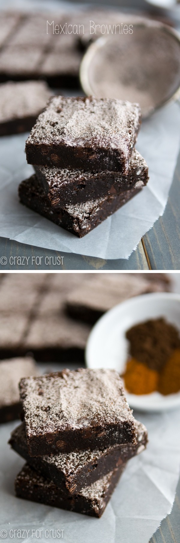 Mexican Brownies: super rich and fudgy with a little spicy kick!