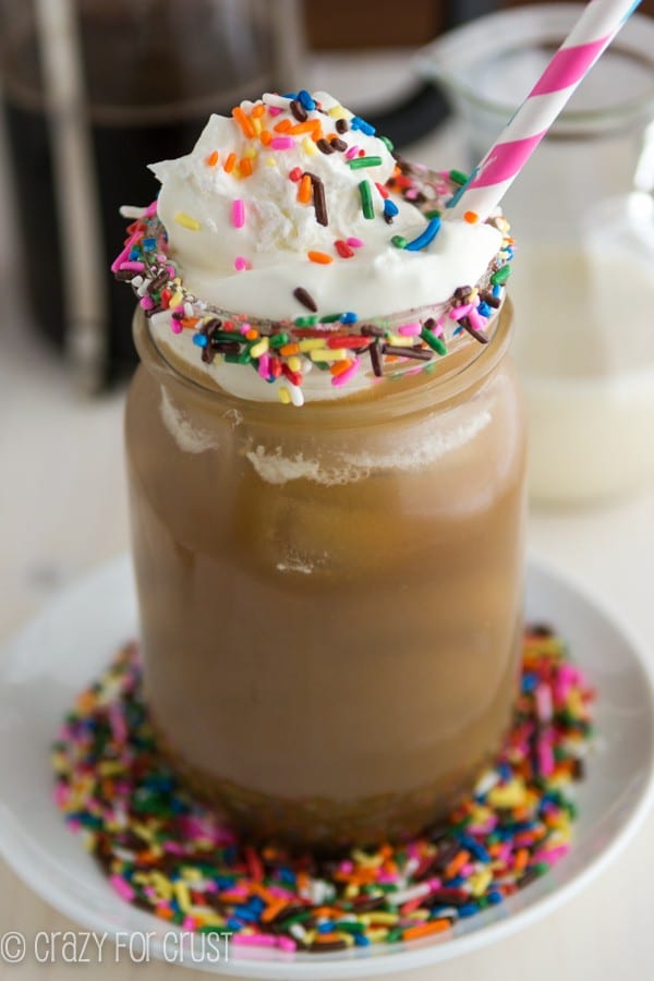 Funfetti Coffee Creamer - perfect for your iced coffee!