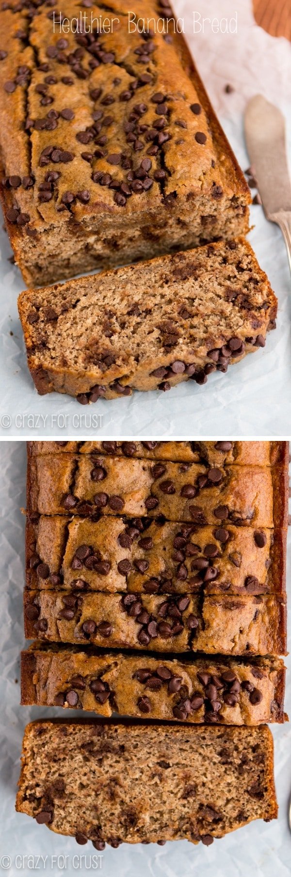 Healthier Banana Bread Recipe | crazyforcrust.com