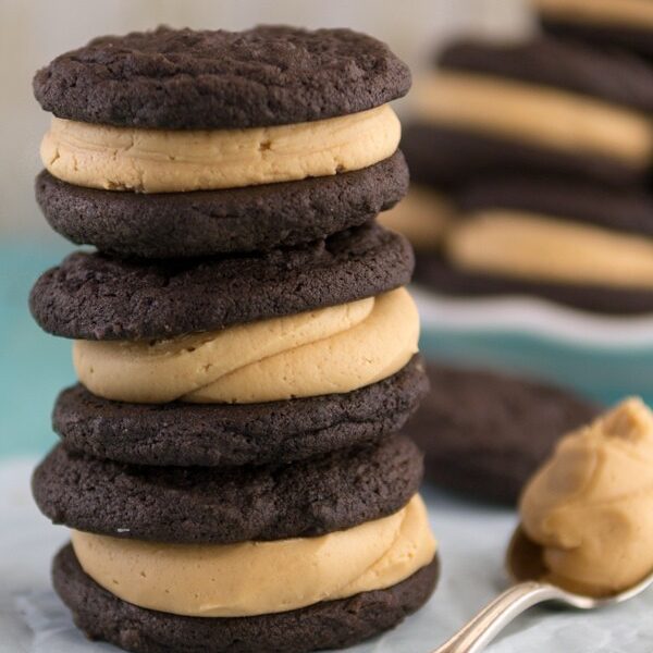 Soft Homemade Peanut Butter Oreos - Crazy for Crust