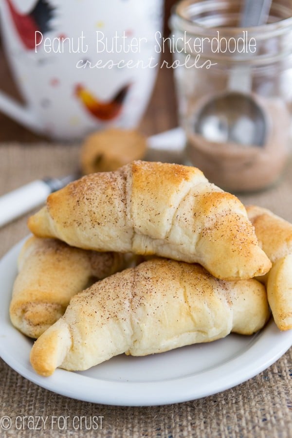 Peanut Butter Snickerdoodle Crescent Rolls - Crazy for Crust