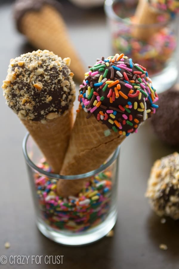 Homemade Drumsticks - easy to make using your favorite ice cream and toppings!