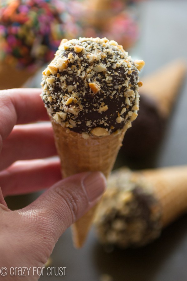 Homemade Drumsticks - easy to make using your favorite ice cream and toppings!