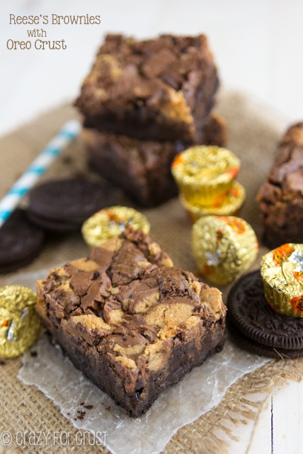 Oreo Peanut Butter Cup Brownies 