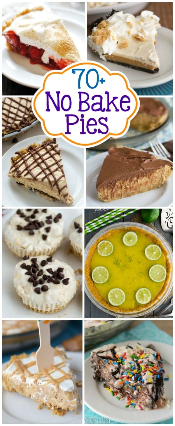Over 70 No Bake Pies collage