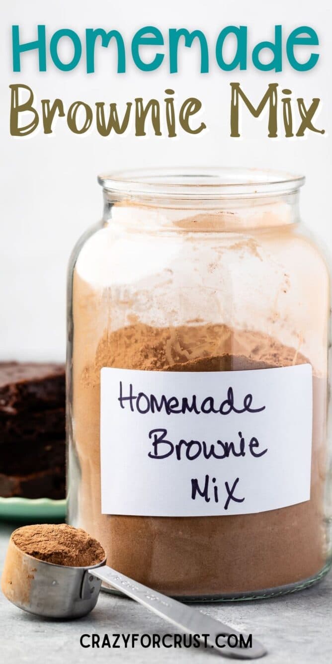 jar of brownie mix with words on photo