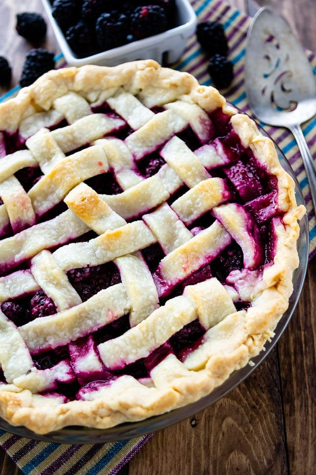 blackberry pie overhead