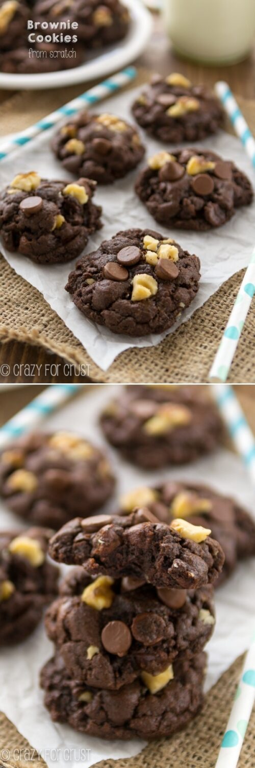Brownie Cookies from scratch Crazy for Crust