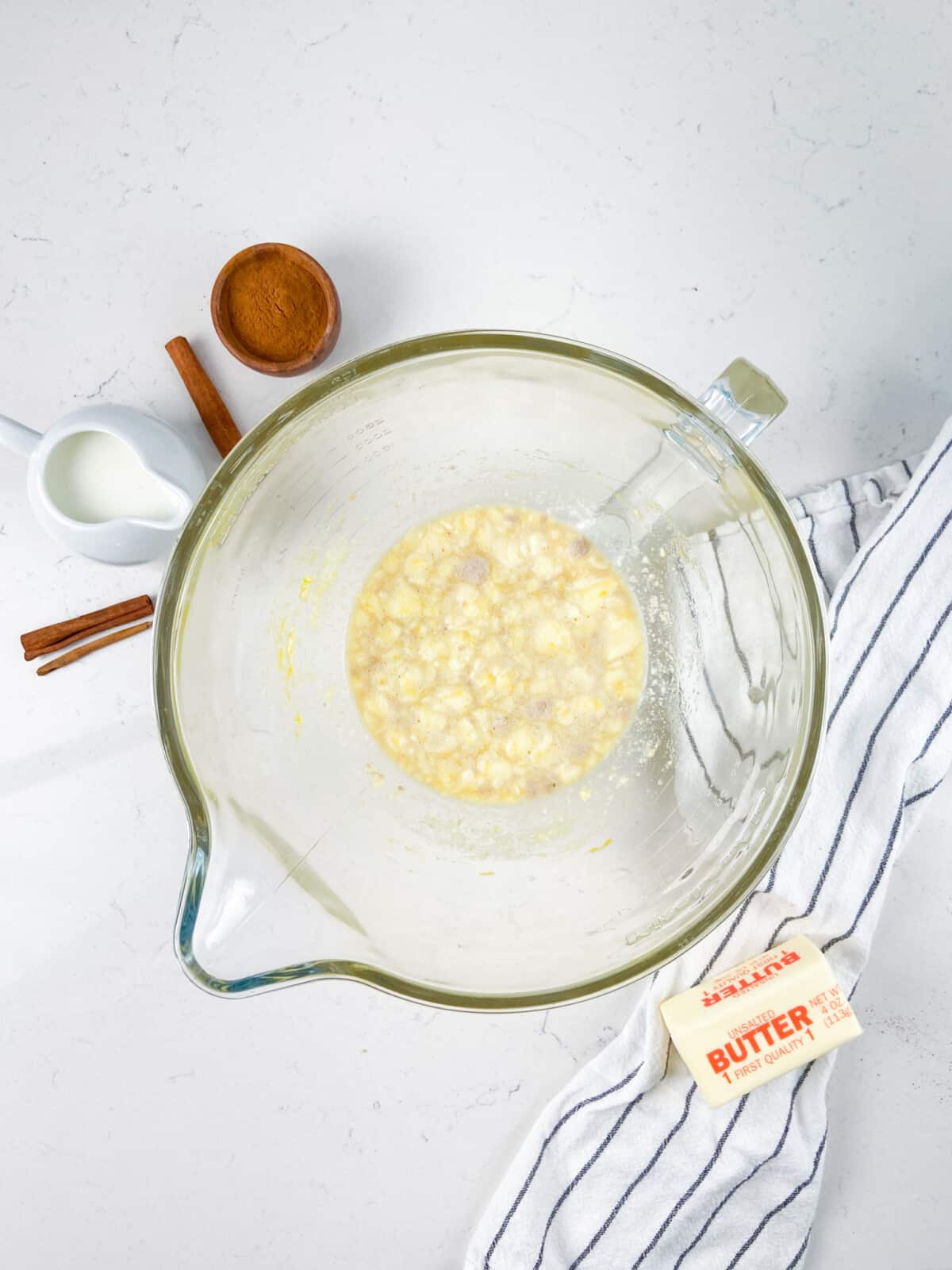 yeast dough before adding flour.